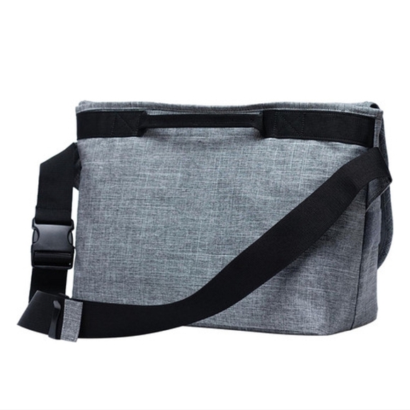Herschel Classic Canvas Messenger Bag Black Grey White - Picture 2 of 16